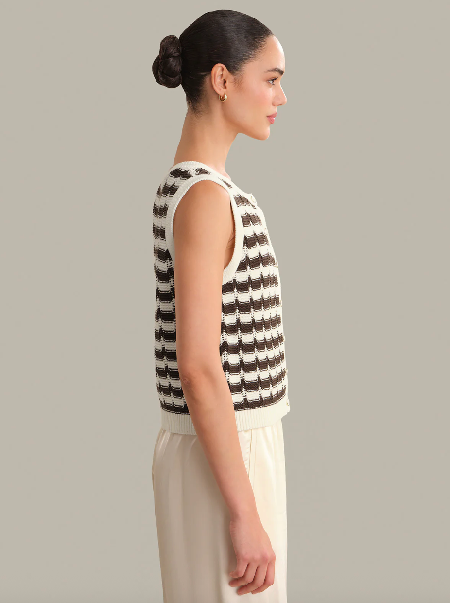 Isla Striped Vest Chalk Combo
