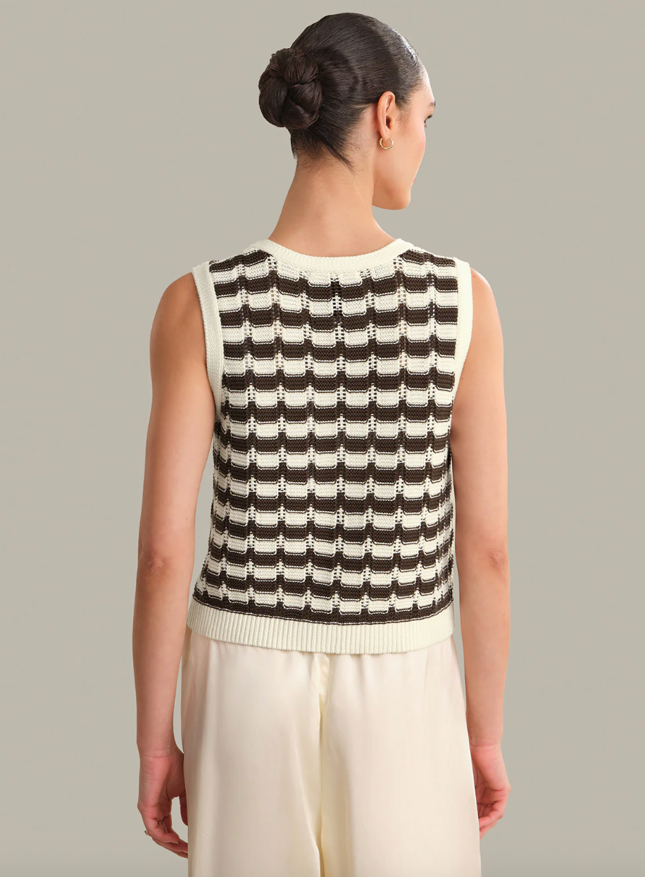 Isla Striped Vest Chalk Combo