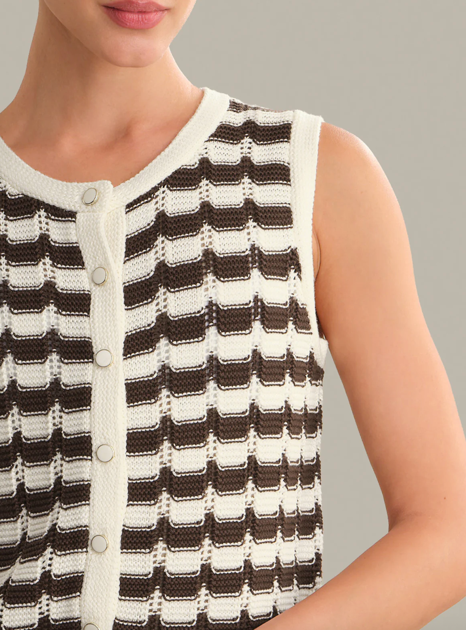 Isla Striped Vest Chalk Combo