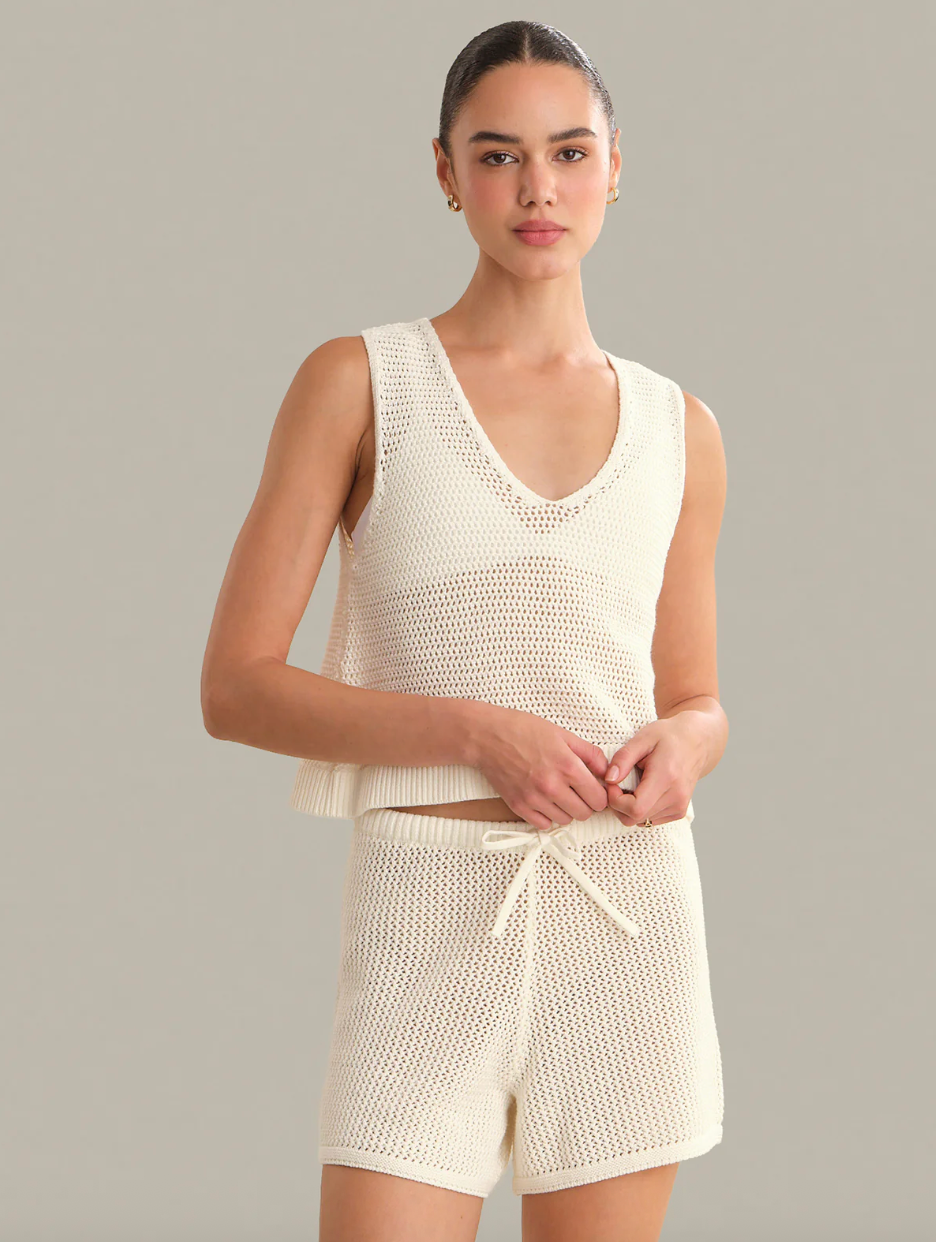 Rosa Pointelle Mesh Tank