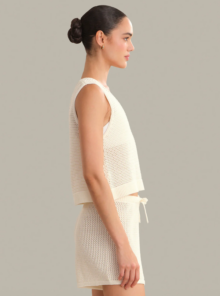 Rosa Pointelle Mesh Tank