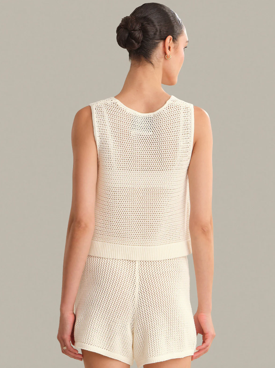 Rosa Pointelle Mesh Tank