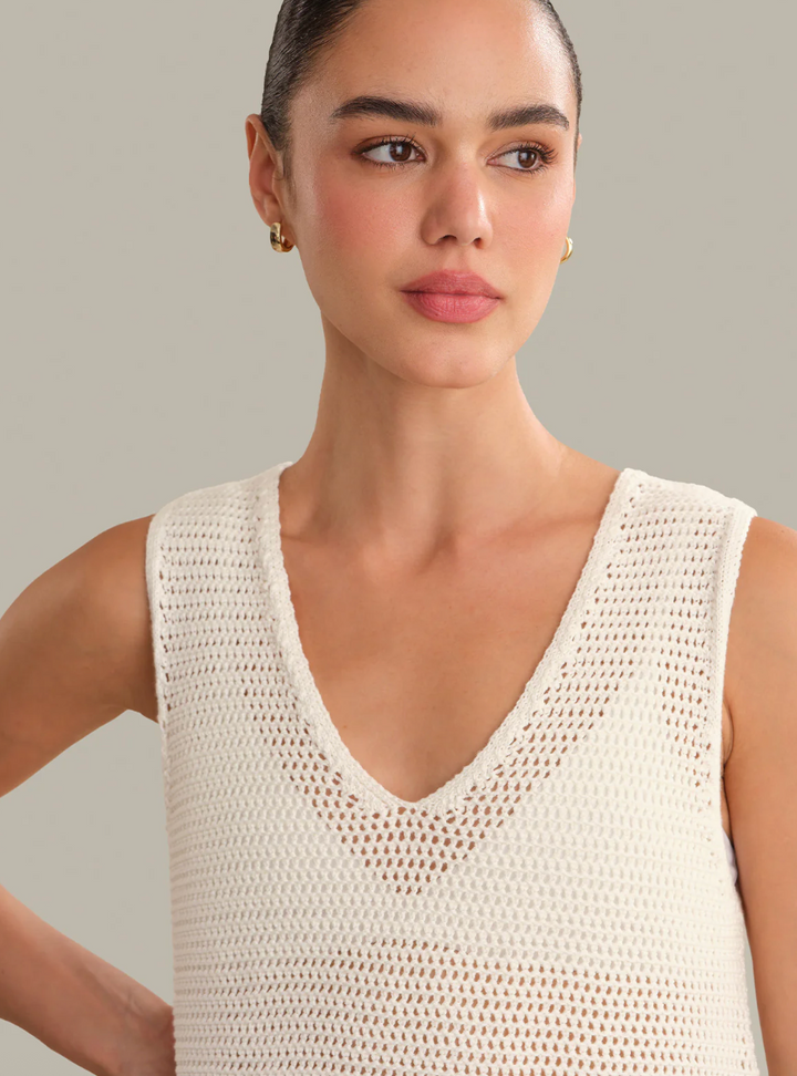 Rosa Pointelle Mesh Tank