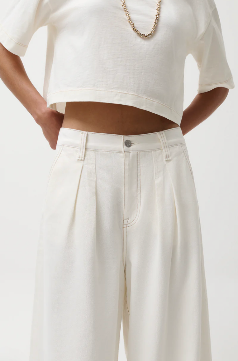 Delphine Pleated Denim