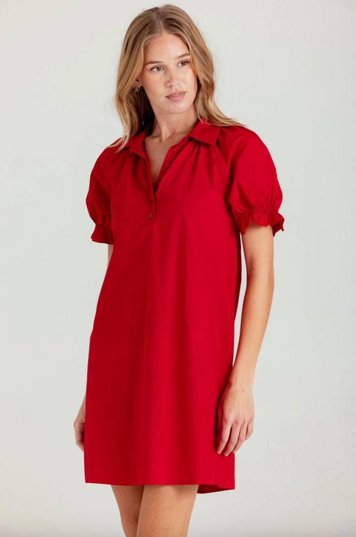 Crew Dress Montauk Red