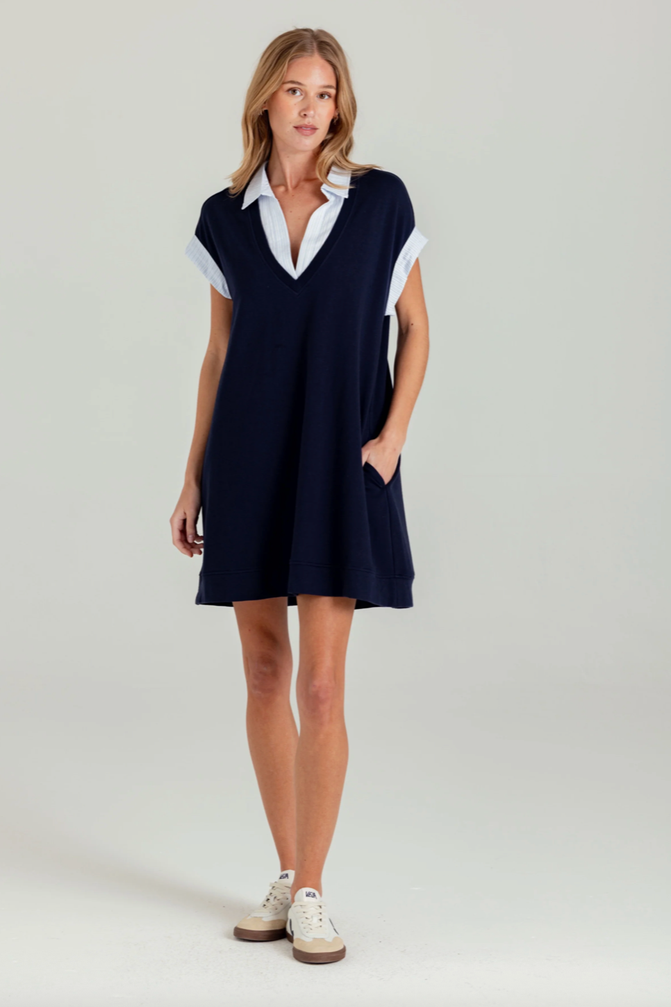 Elenor Dress Navy