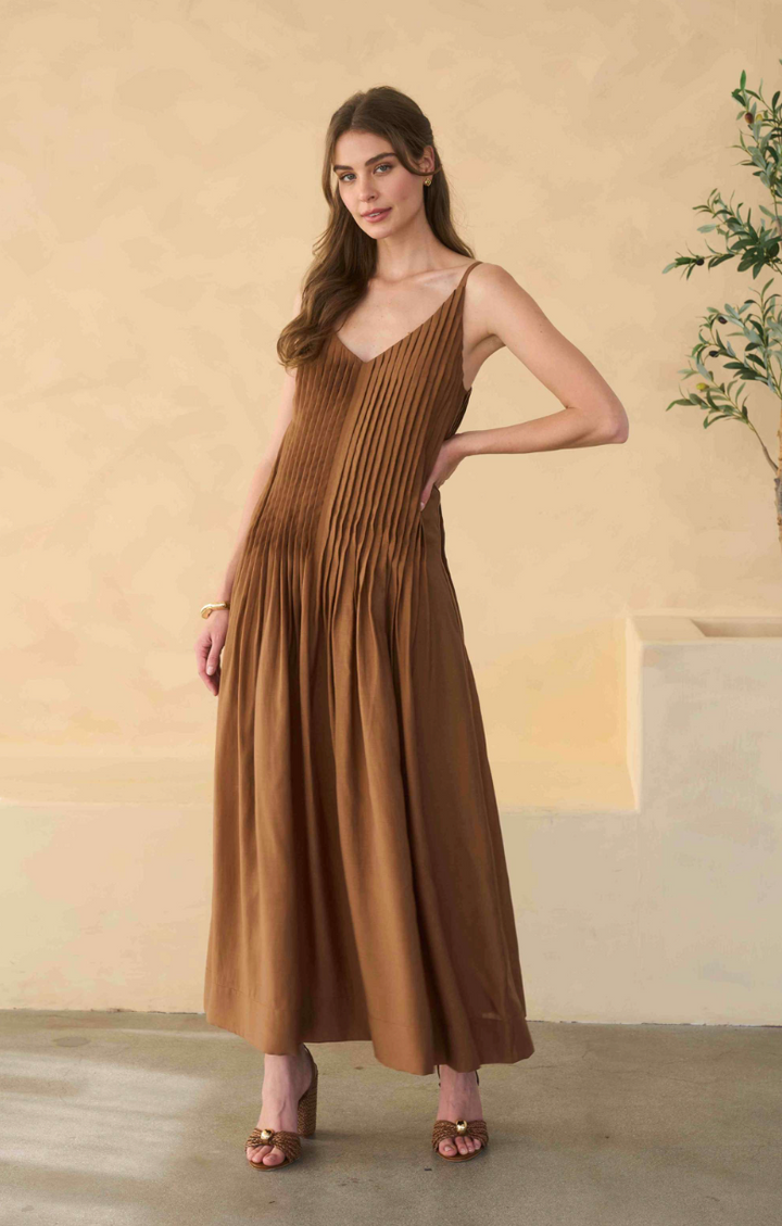 Pleated Maxi Dress