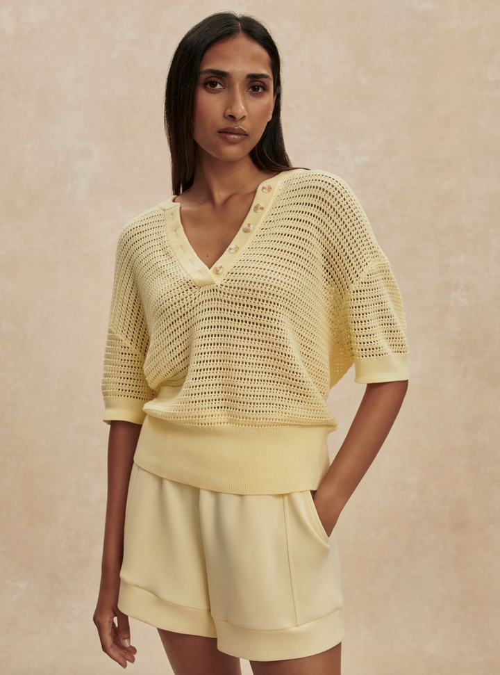 Callie Knit Top Anise Flower