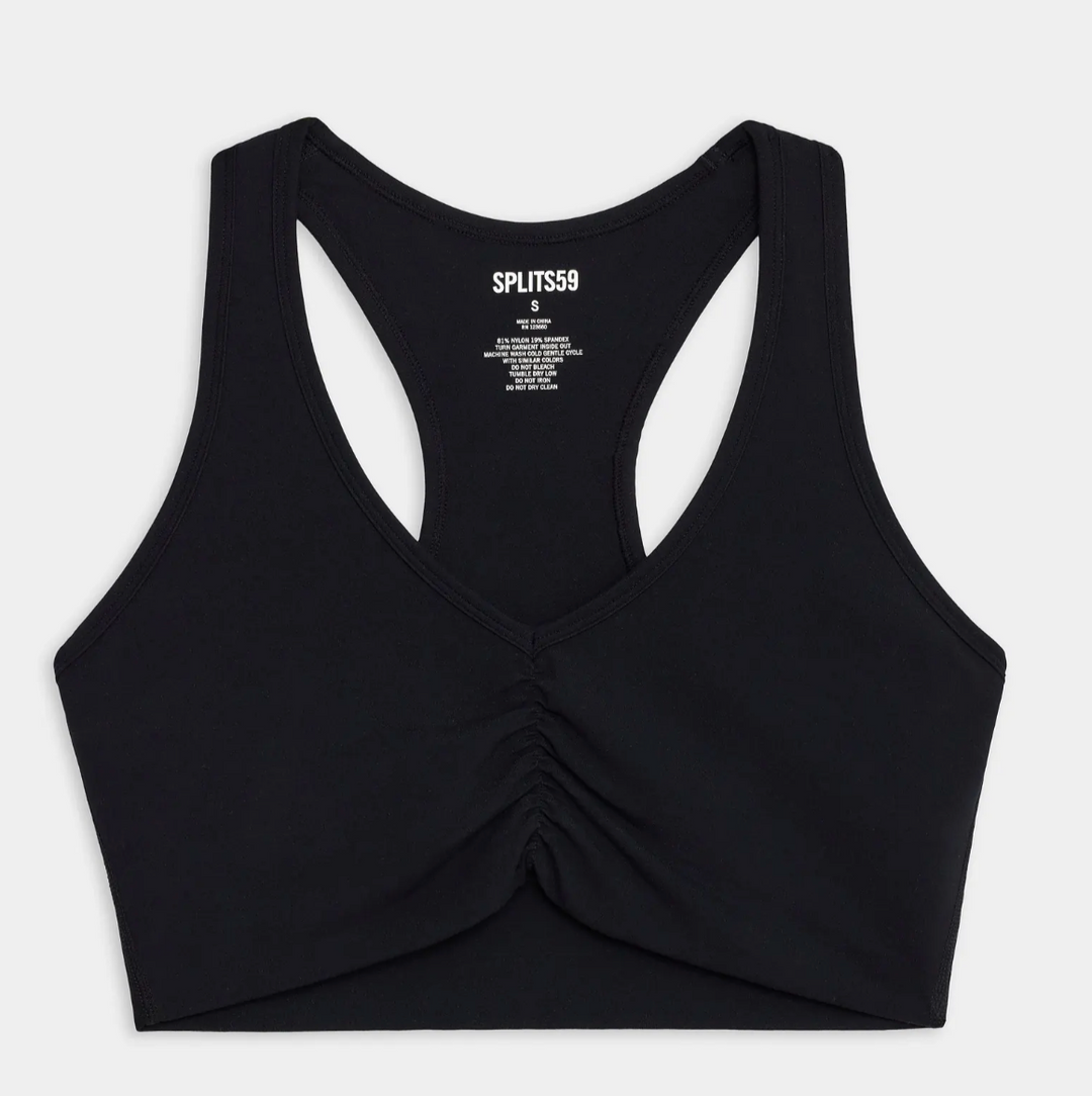 Ruched Airweight Bra Black