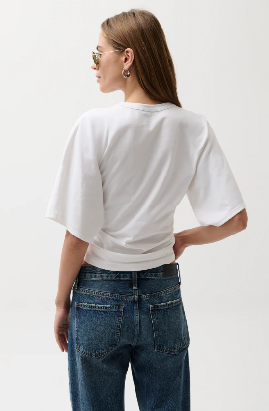 Veronica Kimono Sleeve Fitted Tee Le Blanc
