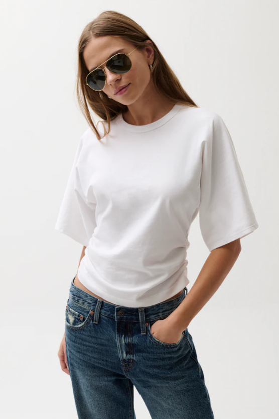 Veronica Kimono Sleeve Fitted Tee Le Blanc
