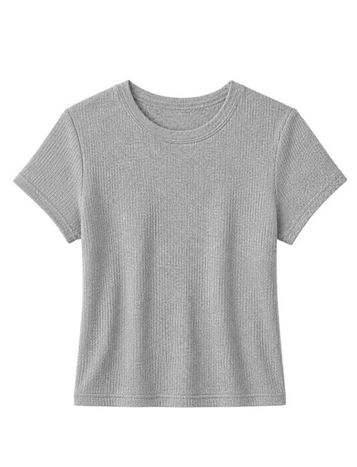 Macy Fitted Tee Heather Grey