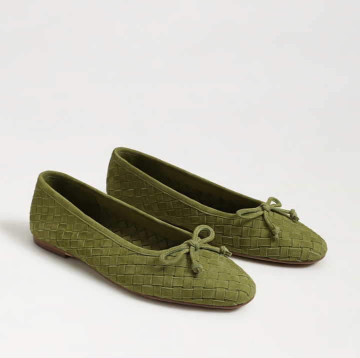 Ruthie Woven Ballet Flat Martini Olive