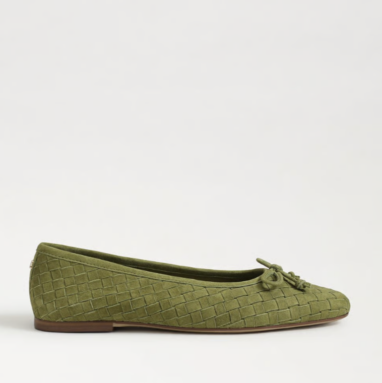 Ruthie Woven Ballet Flat Martini Olive