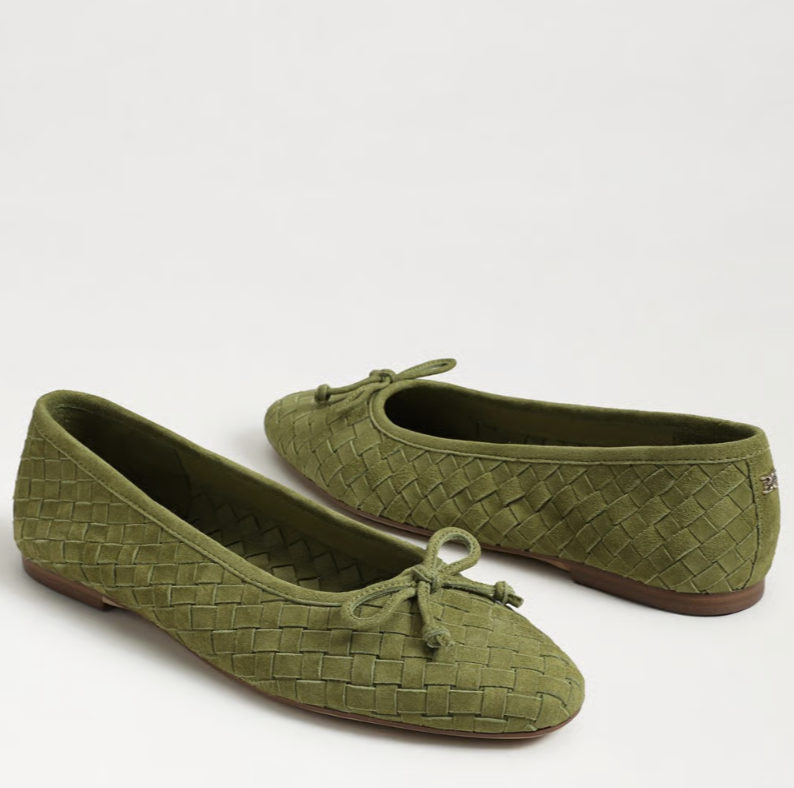 Ruthie Woven Ballet Flat Martini Olive