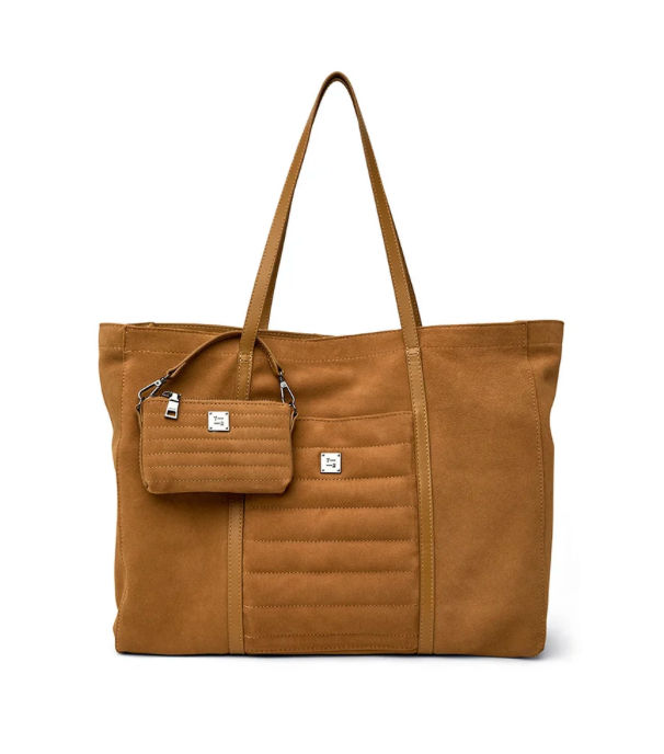 Boss Lady Tote Camel Suede