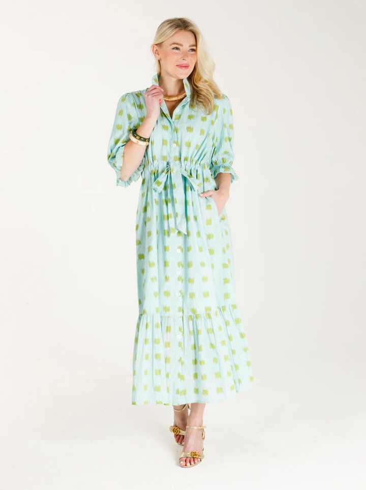 Catherine Dress Sprig and Sky
