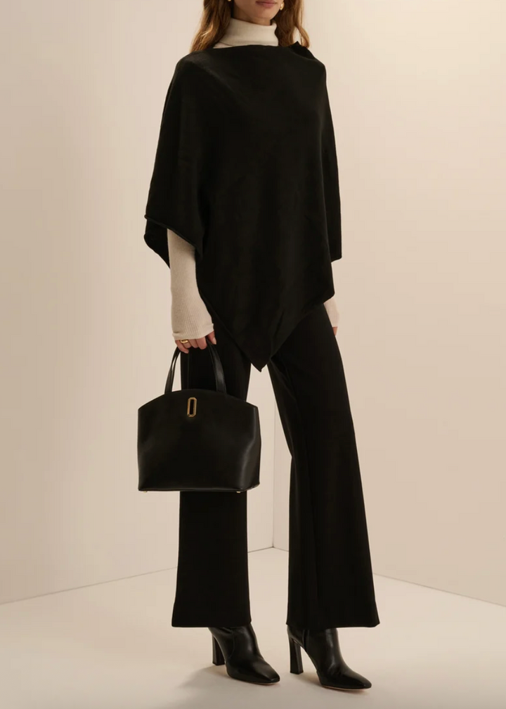 The Script Logo Poncho Black