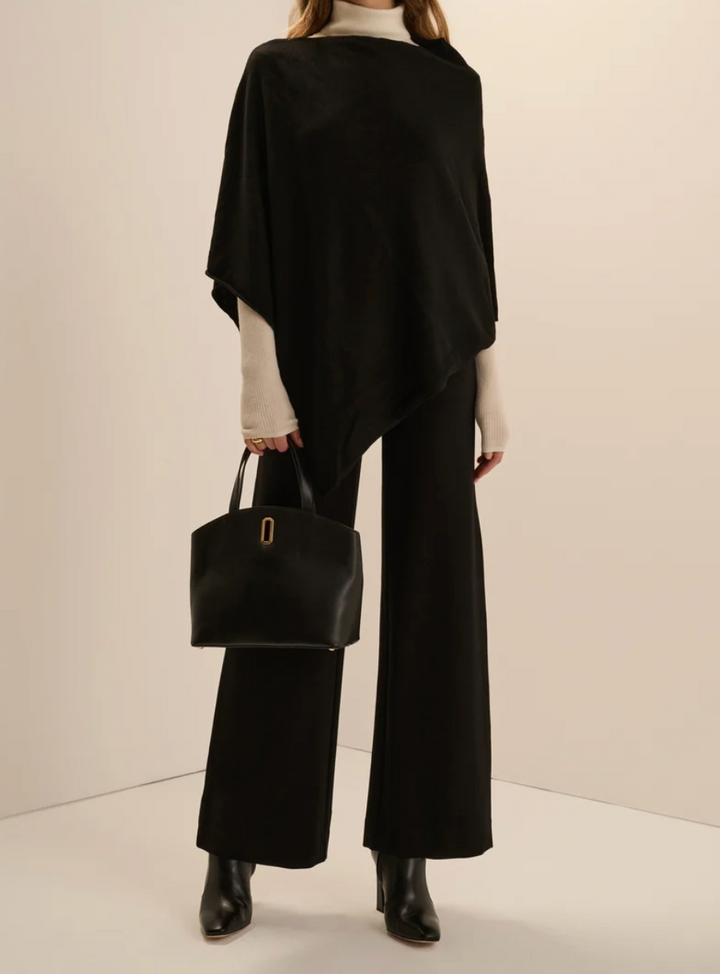 The Script Logo Poncho Black