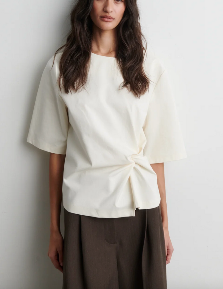Arkai Drape Tee Eggnog