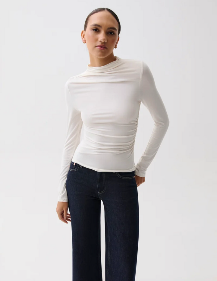 Nathalia Draped Mock Neck