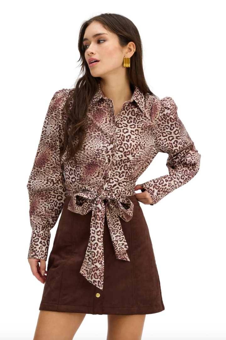 Courtney Top Brown Cheetah