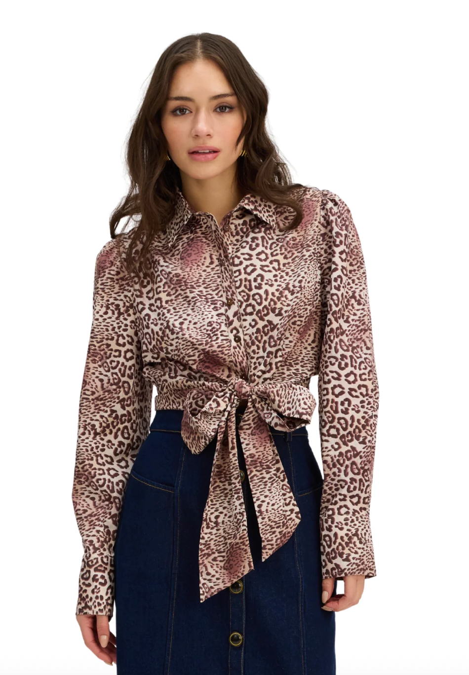 Courtney Top Brown Cheetah
