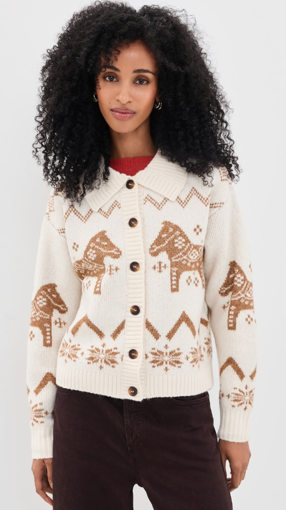 Neck Collar Button Down Cardigan