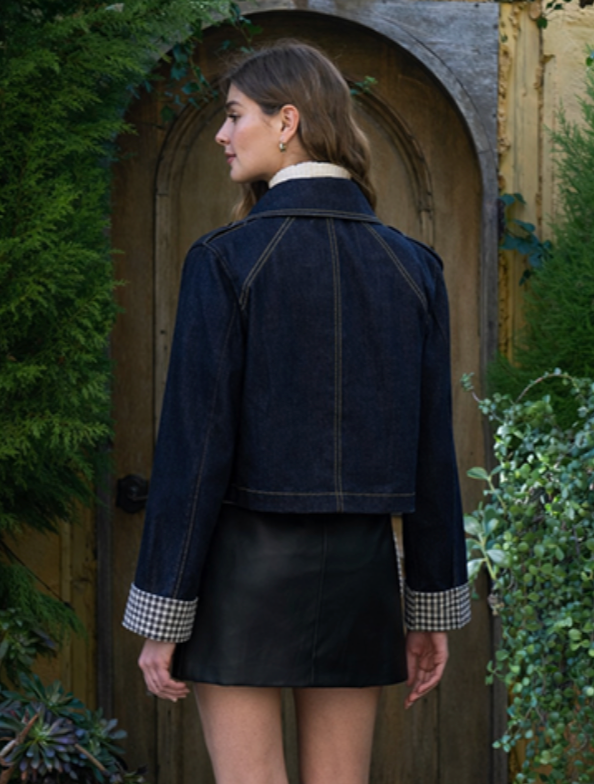 Denim Double Breasted Trench Jacket