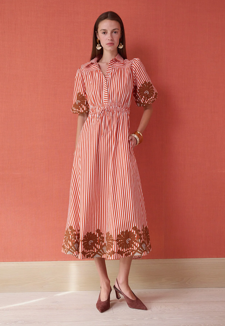 Banyan Puff Sleeve Midi Dress