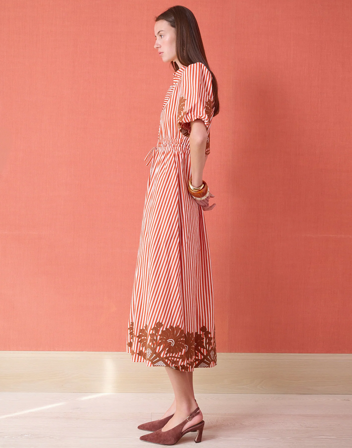Banyan Puff Sleeve Midi Dress