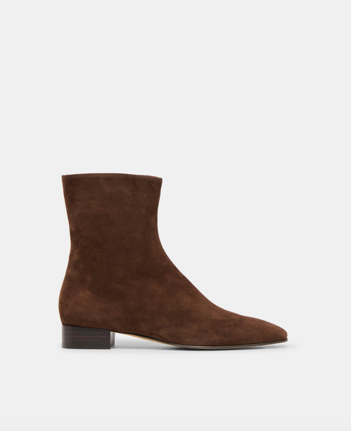 Tarine Booties Dark Brown Suede
