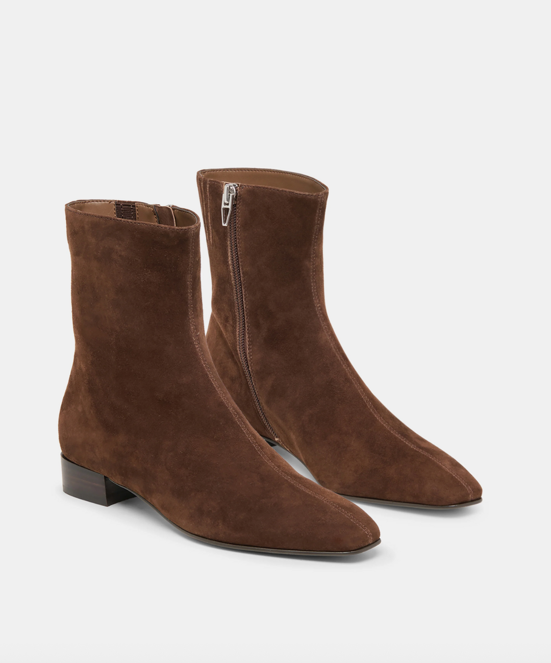 Tarine Booties Dark Brown Suede