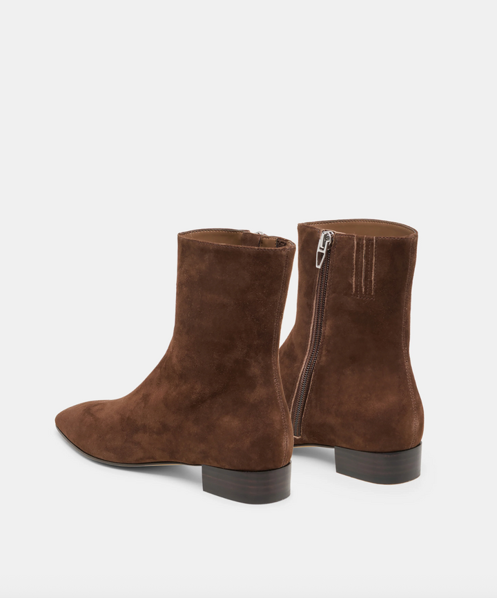 Tarine Booties Dark Brown Suede