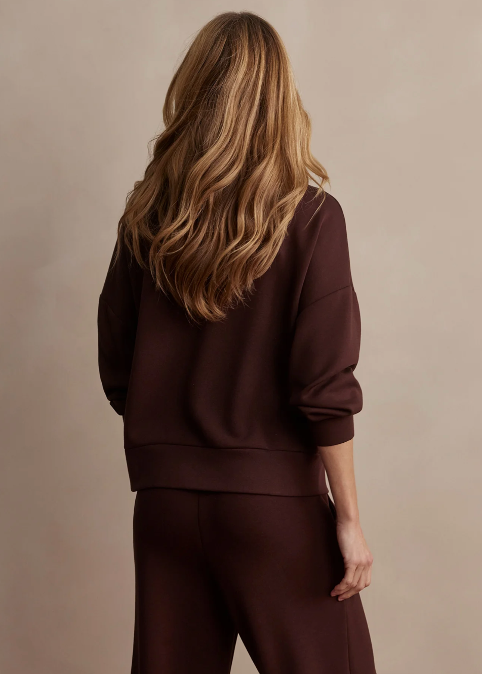 Hawley Half Zip Sweat Coffee Bean Marl