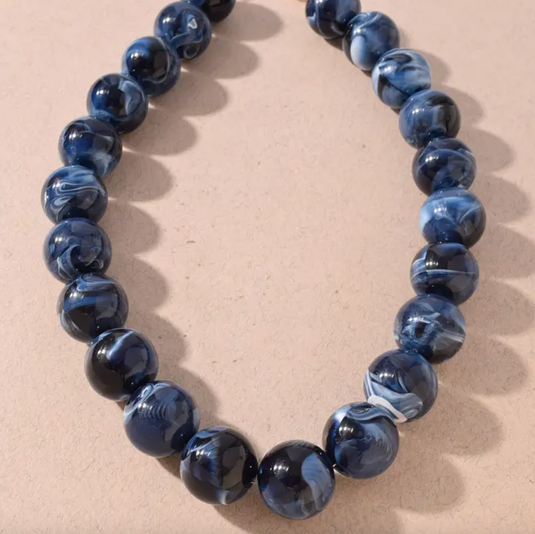 Maren Necklace Navy