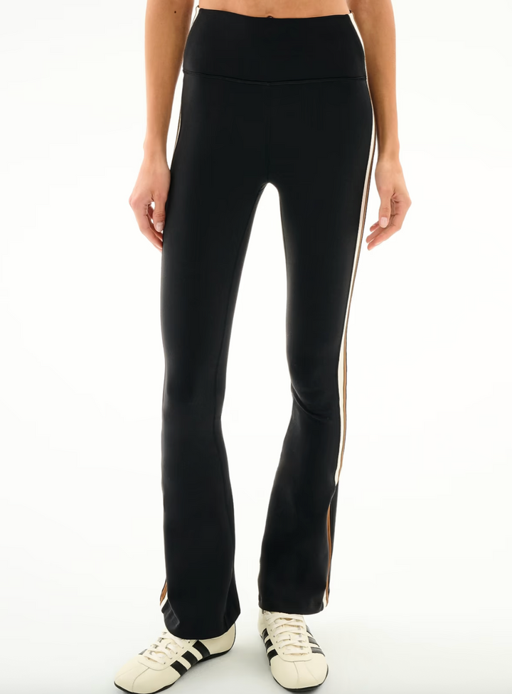 Raquel High Waist Supplex Flare Black/Creme