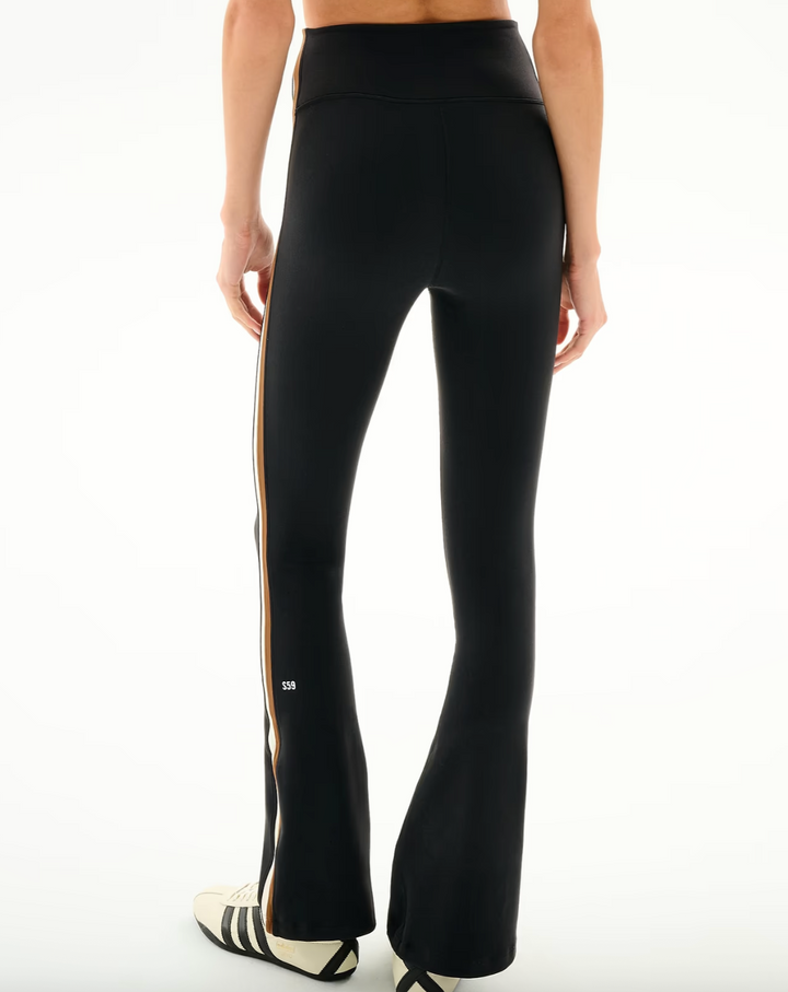 Raquel High Waist Supplex Flare Black/Creme