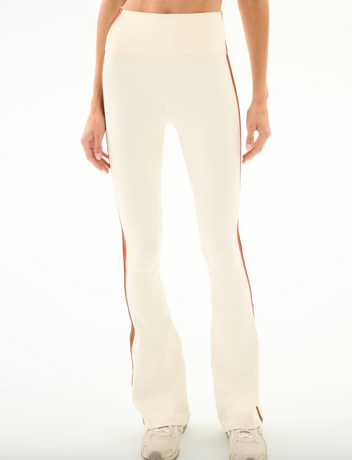 Raquel High Waist Supplex Flare Creme/Terracotta