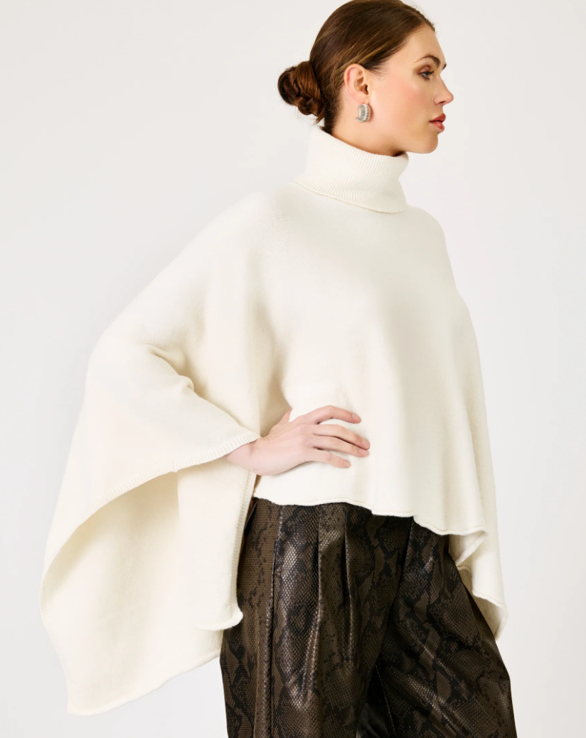Orly Turtleneck Cape Sweater