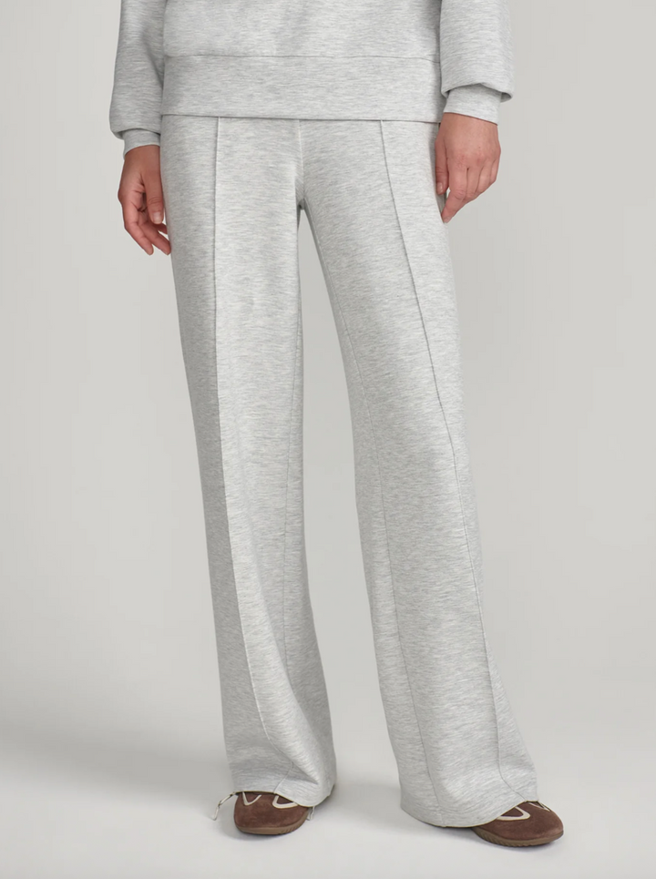 The Wide Leg Pant 30 Light Grey Marl