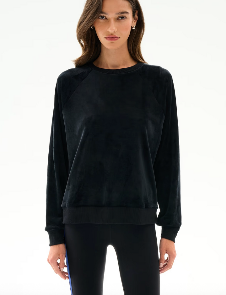 Joy Velour Crewneck Black