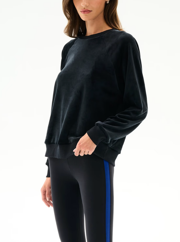 Joy Velour Crewneck Black