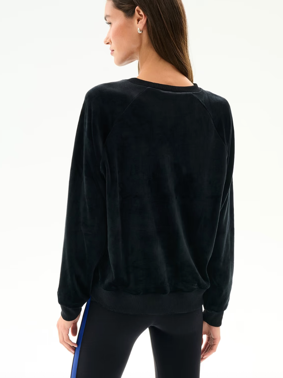 Joy Velour Crewneck Black