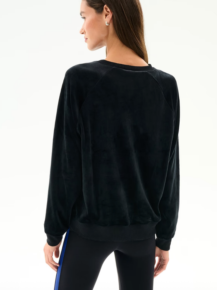 Joy Velour Crewneck Black