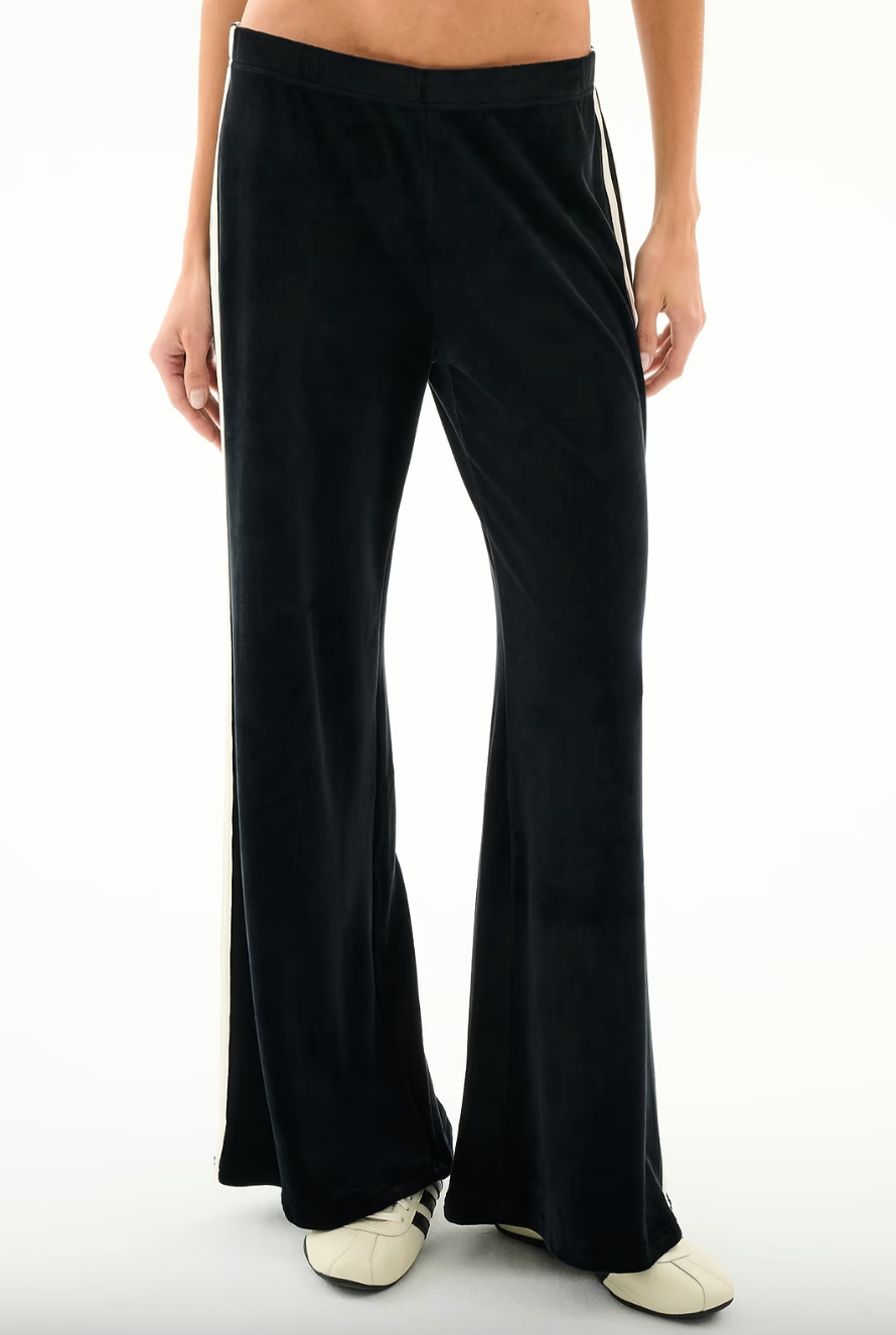 Heritage Velour Pant Black/Creme