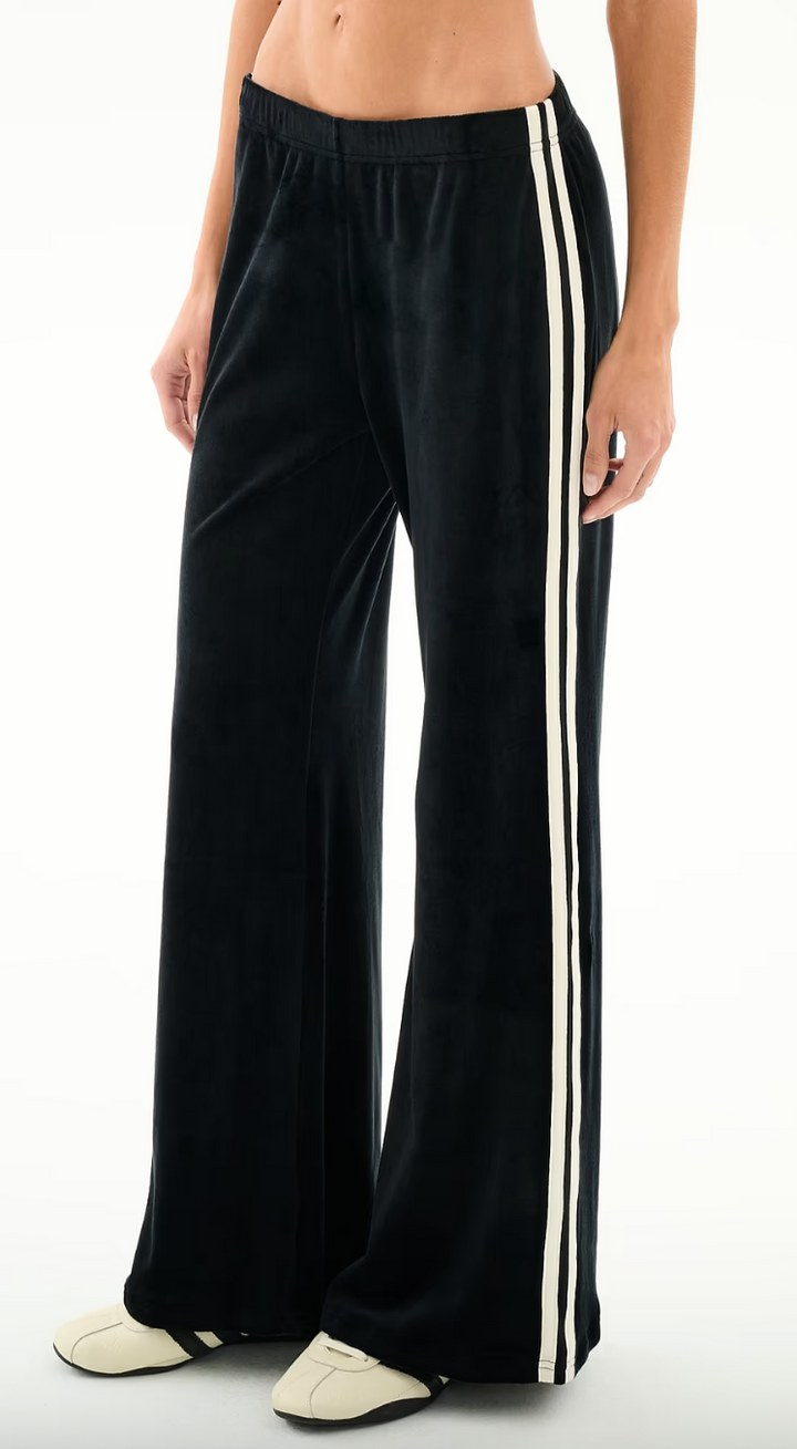 Heritage Velour Pant Black/Creme