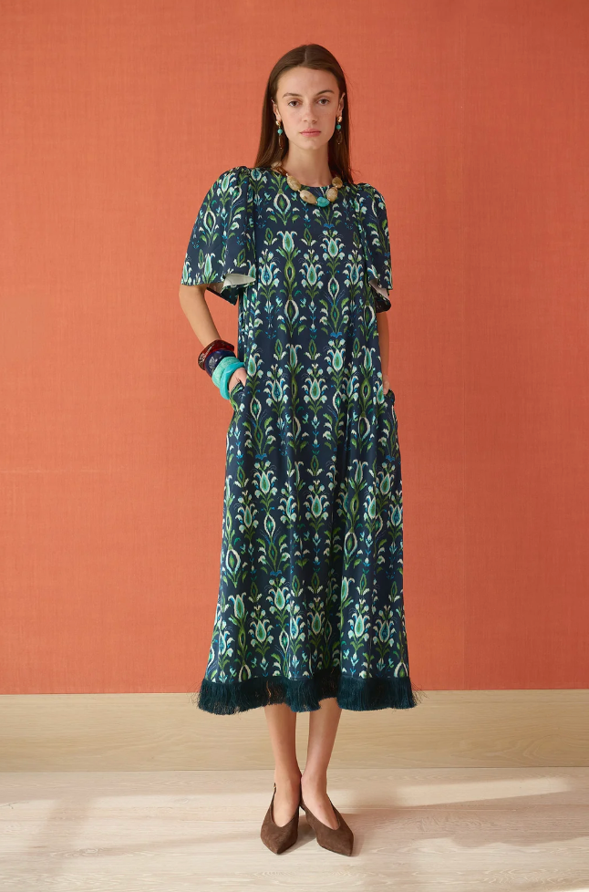 Georgia Dress Peacock Navy