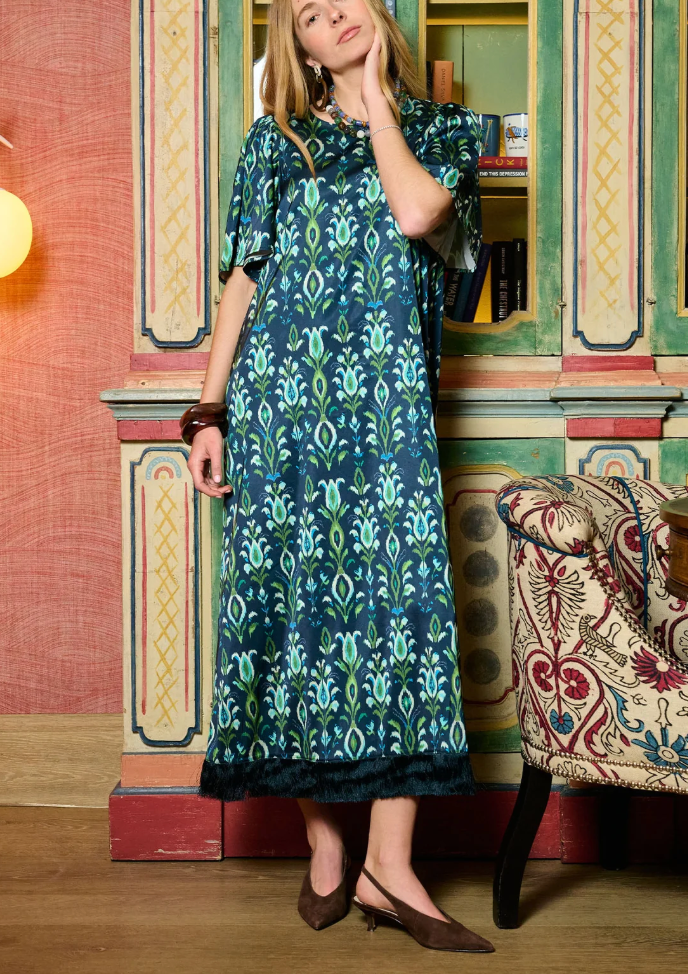 Georgia Dress Peacock Navy