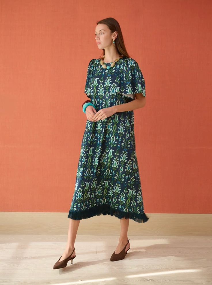 Georgia Dress Peacock Navy